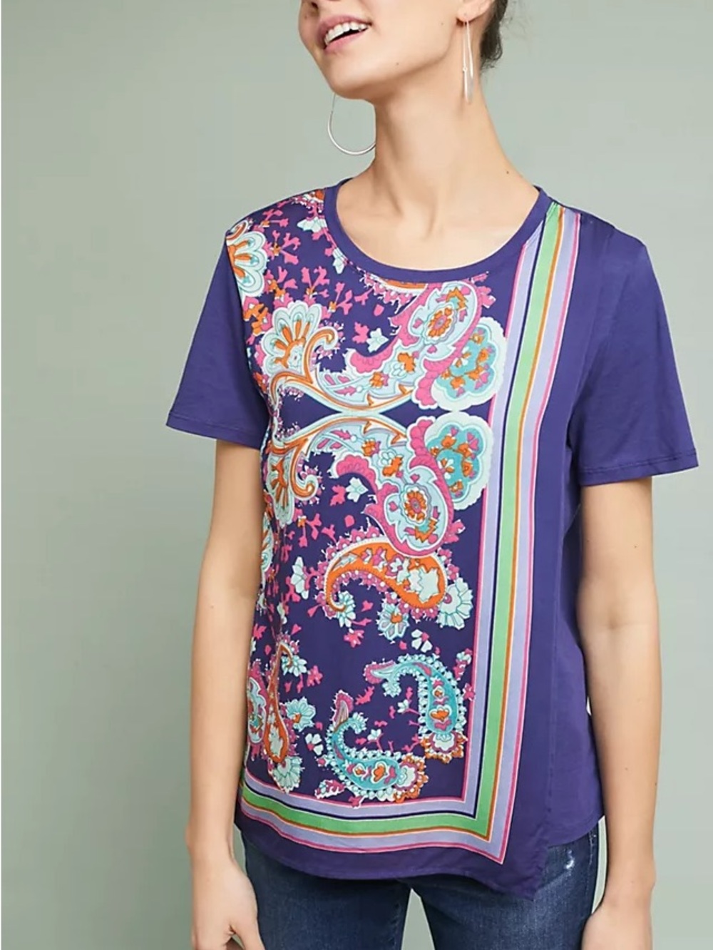 Maeve Maddie Printed Top | Anthropologie | XS